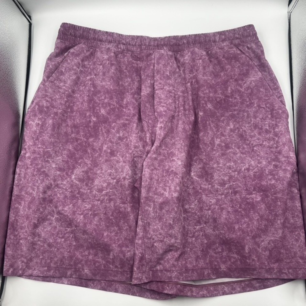 Lululemon Pace Breaker Purple Acid Wash Lined 9"Athletic Shorts